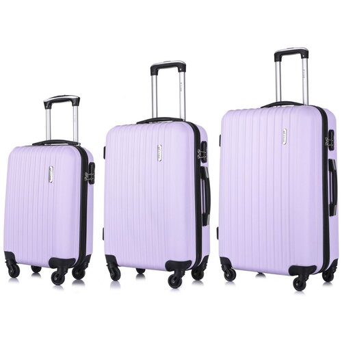 фото Комплект чемоданов l'case krabi light purpule (лиловый) комп. 3 шт.