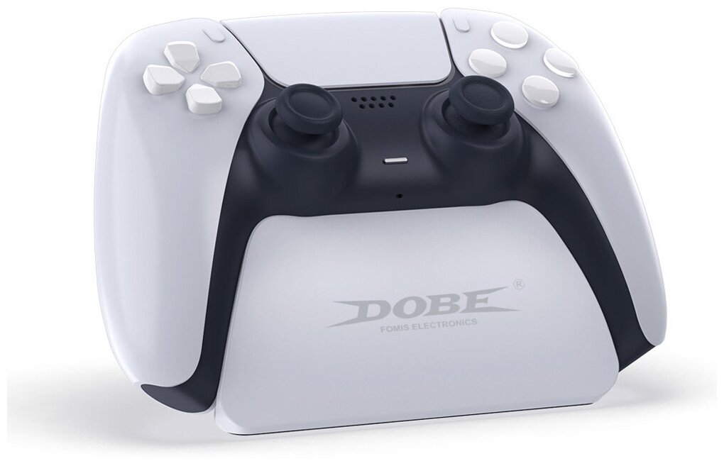 Подставка для джойстика Dualshock PS5 и кабель зарядки (Dobe TP5-0537B) Белая