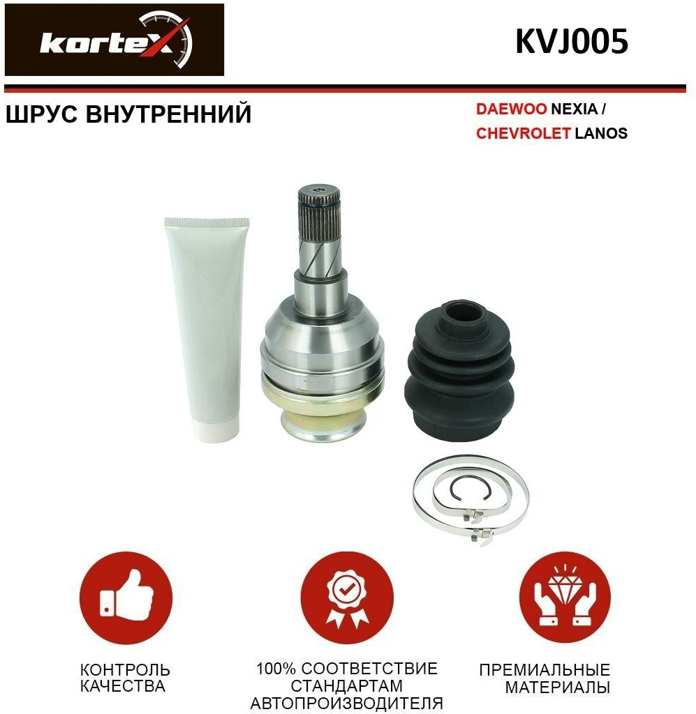 ШРУС внутреннего Kortex для Daewoo Nexia / Chevrolet Lanos OEM 26010773 699025 96489845 KVJ005