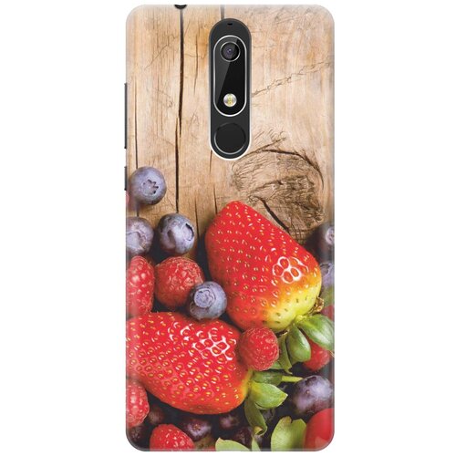 фото Cиликоновый чехол на nokia 5.1 / нокиа 5.1 с принтом "дерево фруктов" gosso