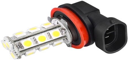 Лампа светодиод H11 12V 18 SMD SKYWAY (белая, 1-конт.) (S08201006)