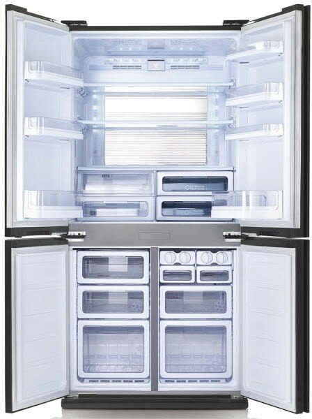 Холодильник SHARP , трехкамерный, белый - фото №15