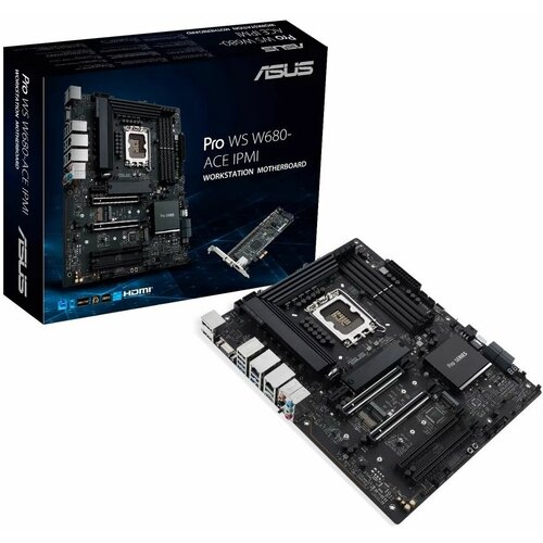 Материнская плата ASUS PRO WS W680-ACE IPMI Intel W680 (LGA 1700) ATX (90MB1DN0-M0EAY0) контроллер pcie x1 v2 0 asmedia asm1061 1 x sata 1 x m 2 b key sata 3 0 6gb s orient a1061s m2