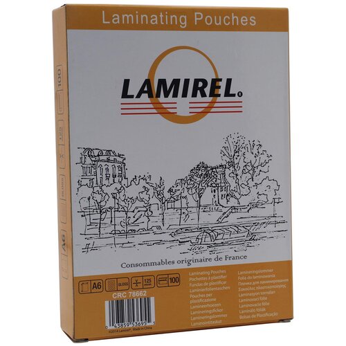 Lamirel A6 LA-78662 125 мкм 100 шт. плёнка для ламинирования fellowes lamirel la 78662