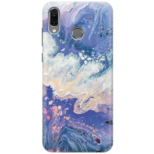 фото Cиликоновый чехол на honor play / хонор плей с принтом "фиолетовый мрамор" gosso