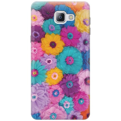 фото Cиликоновый чехол на samsung galaxy a9 / самсунг а9 с принтом "бумажные цветы" gosso