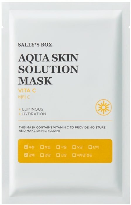 Тканевая маска Sallys box Aqua Skin Solution Витамин С (сияние) 22 мл