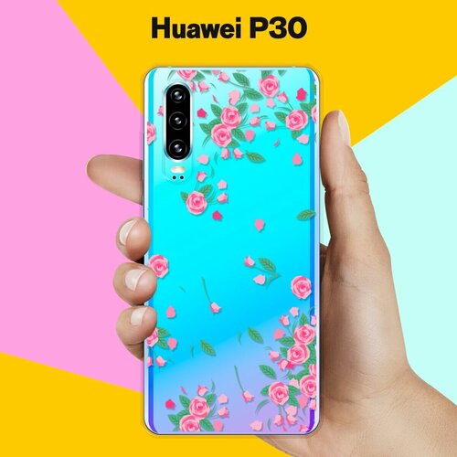 силиконовый чехол розочки на huawei y8p Силиконовый чехол Розочки на Huawei P30