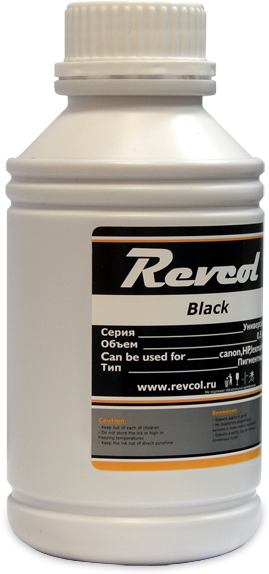 Чернила Revcol для hp, canon, Black Pigment 500 мл.
