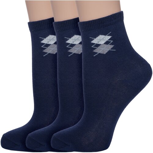 Носки AKOS 3 пары, размер 16, синий носки akos 3 пары размер 16 фиолетовый