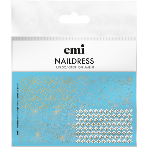 E.Mi Naildress Slider Design №99 Золотой орнамент