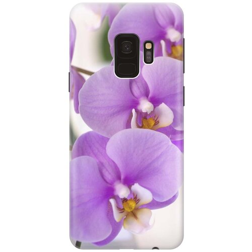 фото Gosso ультратонкий силиконовый чехол-накладка для samsung galaxy s9 с принтом "сиреневые орхидеи"