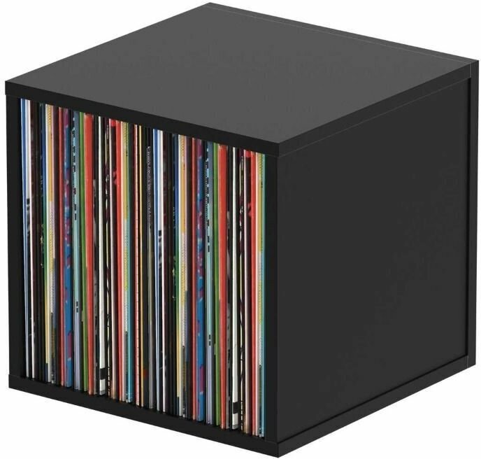 Glorious Record Box Black 110 подставка, система хранения виниловых пластинок 110 шт, цвет чёрный