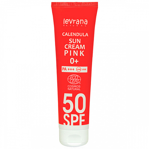 Levrana Солнцезащитный крем для лица и тела Календула 50 SPF PINK 0+, 100 мл