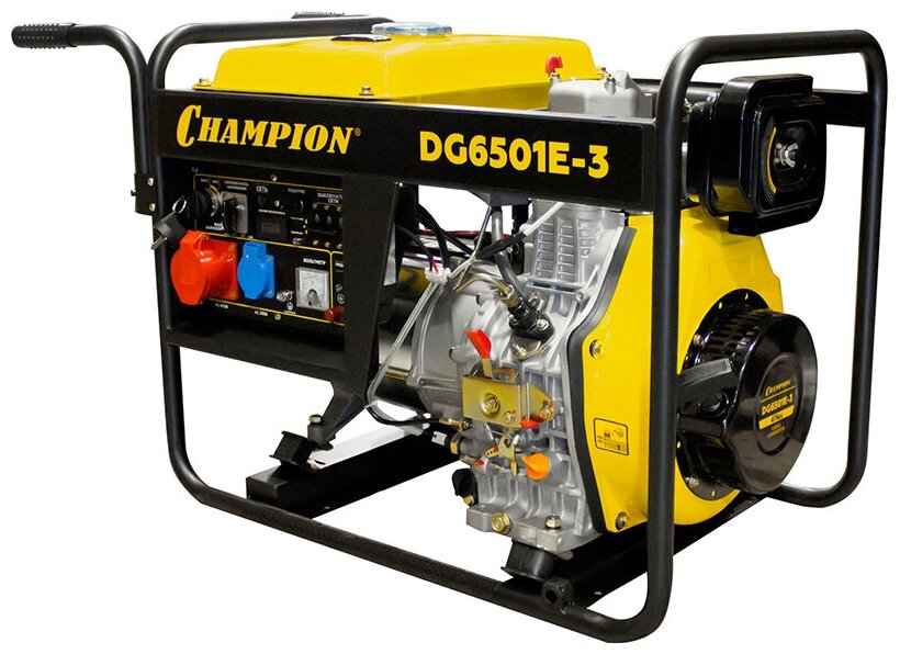 Дизельный генератор CHAMPION DG6501E-3,  (5400 Вт)