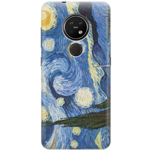 фото Gosso ультратонкий силиконовый чехол-накладка для nokia 6.2 / 7.2 с принтом "звездная ночь"