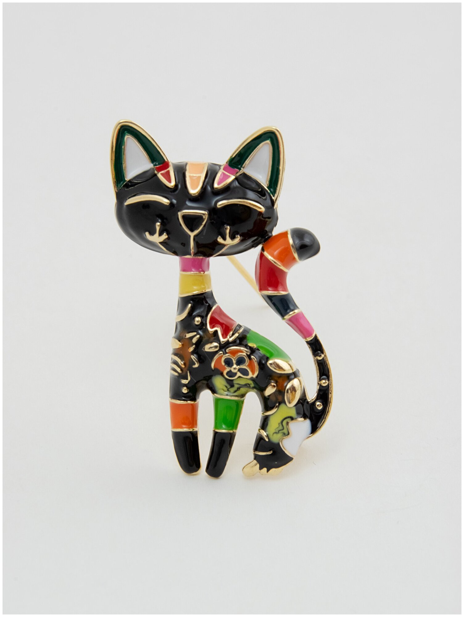 Брошь ЖемАрт, черный, золотой, желтый — фото 1