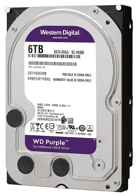 Жёсткий диск Western Digital Purple 6tb 3'5 SATA 6tb WD60EJRX