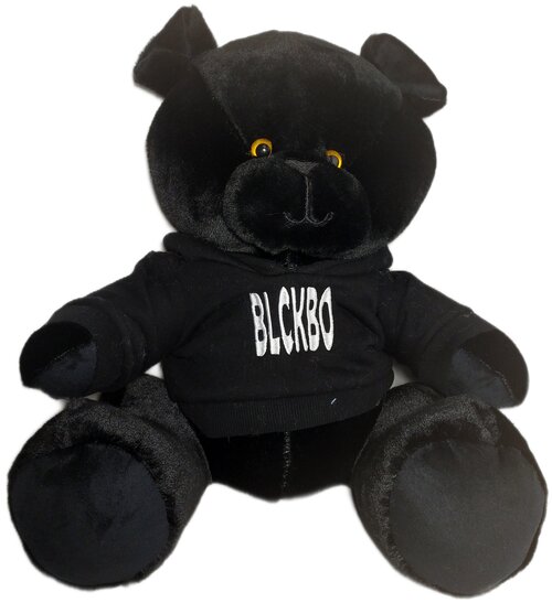 Мягкая игрушка черный медведь blckbo. Плюшевый чёрный медведь в толстовке. Teddy bear black blckbo