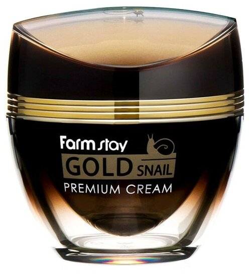 Farmstay Gold Snail Premium Cream Премиальный крем для лица с золотом и муцином улитки, 50 мл