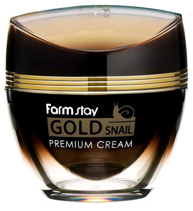 Farmstay Gold Snail Premium Cream Премиальный крем для лица с золотом и муцином улитки, 50 мл - фотография № 1