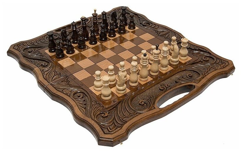 Резные шахматы и нарды Бандук