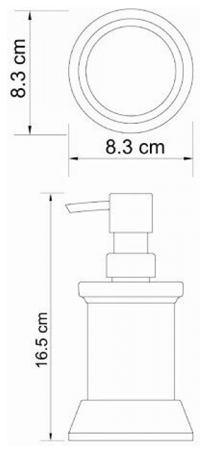 Дозатор для жидкого мыла, 170 ml WasserKRAFT Donau K-2499 - фотография № 6