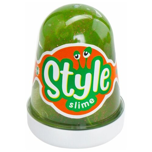 Слайм LORI Style Slime блестящий с ароматом яблока, зеленый