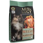 LEO&LUCY cухой холистик корм для взрослых кошек с индейкой, ягодами и биодобавками для стерилизованных и пожилых 0,4кг. - изображение