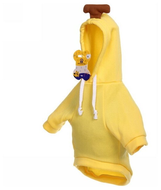 Кофта-толстовка для собаки "Wonderful style-Банан" с капюшоном, размер XL (56*40см) Ultramarine - фотография № 5