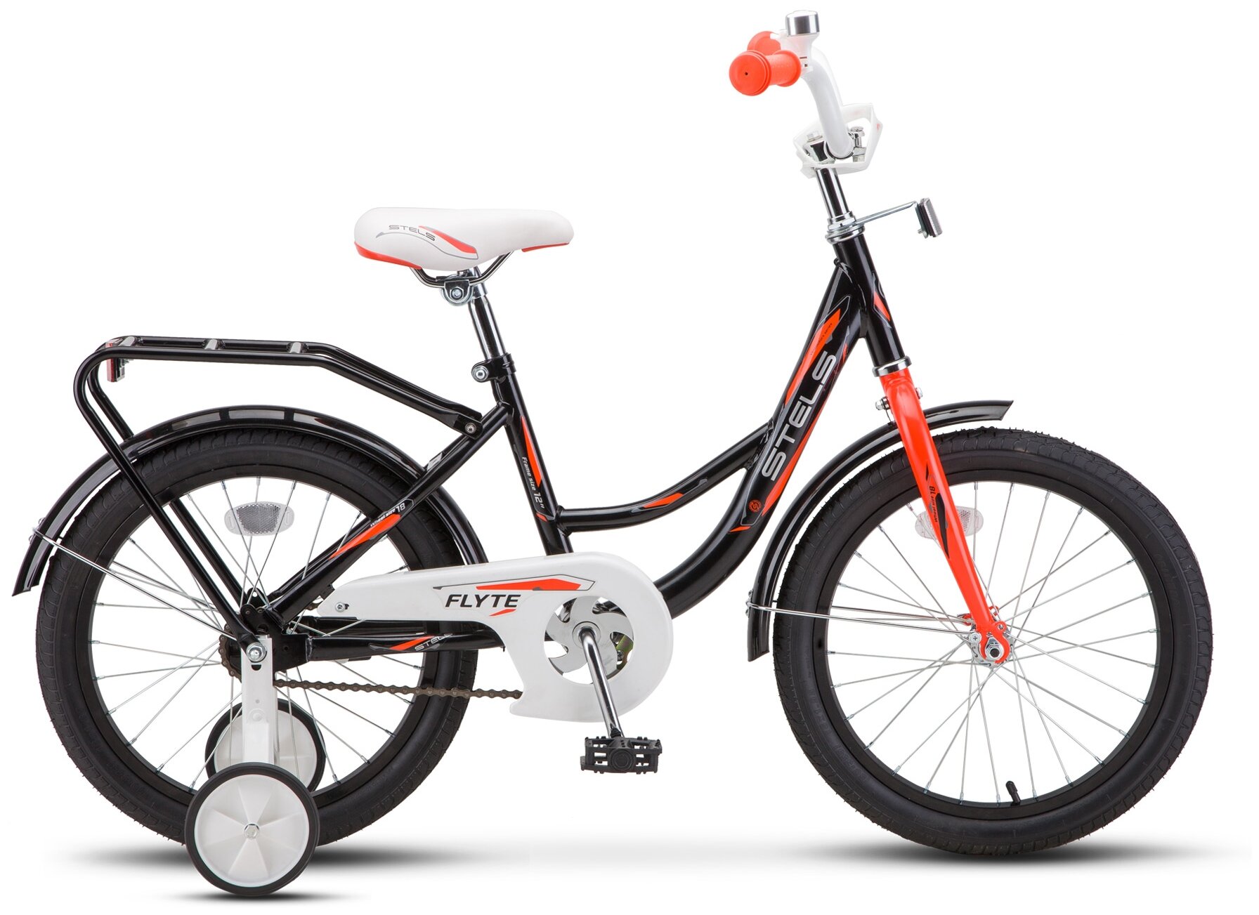 Детский велосипед STELS Flyte 18 Z011 (2021) черный/красный 12" (требует финальной сборки)