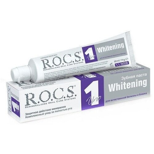 Зубная паста R.O.C.S. Uno, Whitening, Отбеливание, 74 г (03-09-001)