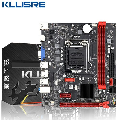 Материнская плата Kllisre B75 LGA 1155 для процессора i3 i5 i7 поддержка памяти DDR3 USB 30 SATA 30 до 16 Гб 439900₽