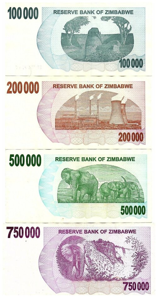 Доллары Зимбабве набор 2