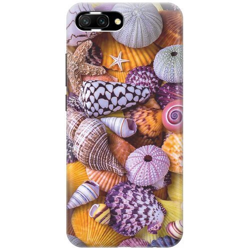 фото Re:paчехол - накладка artcolor для honor 10 с принтом "разноцветные ракушки"