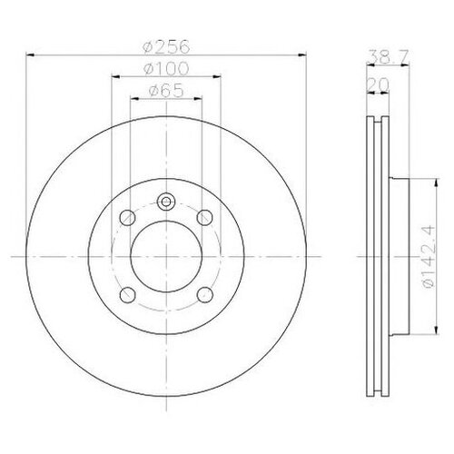 фото Тормозной диск hella 8dd 355 101-321