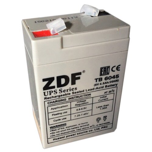 Аккумулятор тяговый ZDF DTM6045 AGM 6V 4,5 a/h