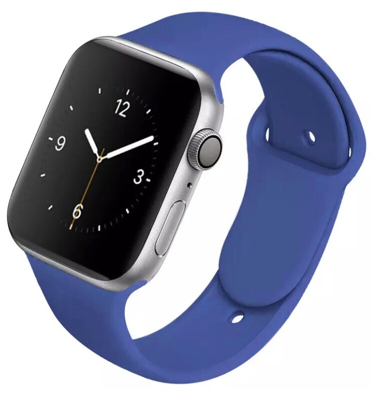 Силиконовый ремешок для Apple Watch 38/40/41 mm, синий, размер s/m