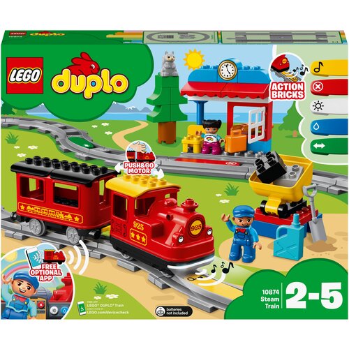 Купить Конструктор LEGO DUPLO Town 10874 Поезд на паровой тяге