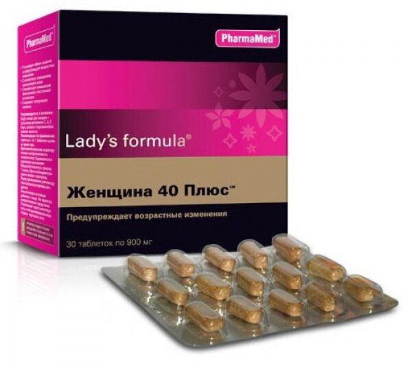 Lady's formula Женщина 40 Плюс таб., 90 мл, 150 г, 30 шт. - фотография № 10