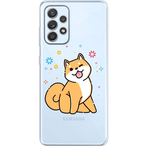 Силиконовый чехол Mcover для Samsung A33 с рисунком Собака Сиба-ину силиконовый чехол mcover для huawei p smart 2021 с рисунком собака сиба ину