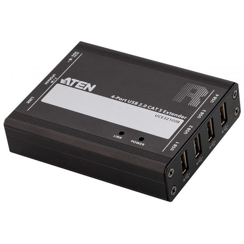 Удлинитель ATEN 4-Port USB 2.0 CAT 5 Extender (up to100m) (UCE32100-AT-G) удлинитель aten ce924 at g extender kvm usb 2xdp kbd