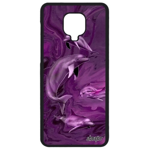 фото Чехол на мобильный xiaomi redmi note 9 pro, "дельфины" белуха океан utaupia