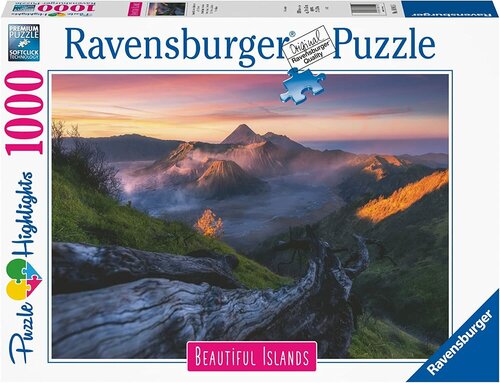 Пазл Ravensburger 1000 деталей: Красивые острова. Стратовулкан Бромо, Индонезия