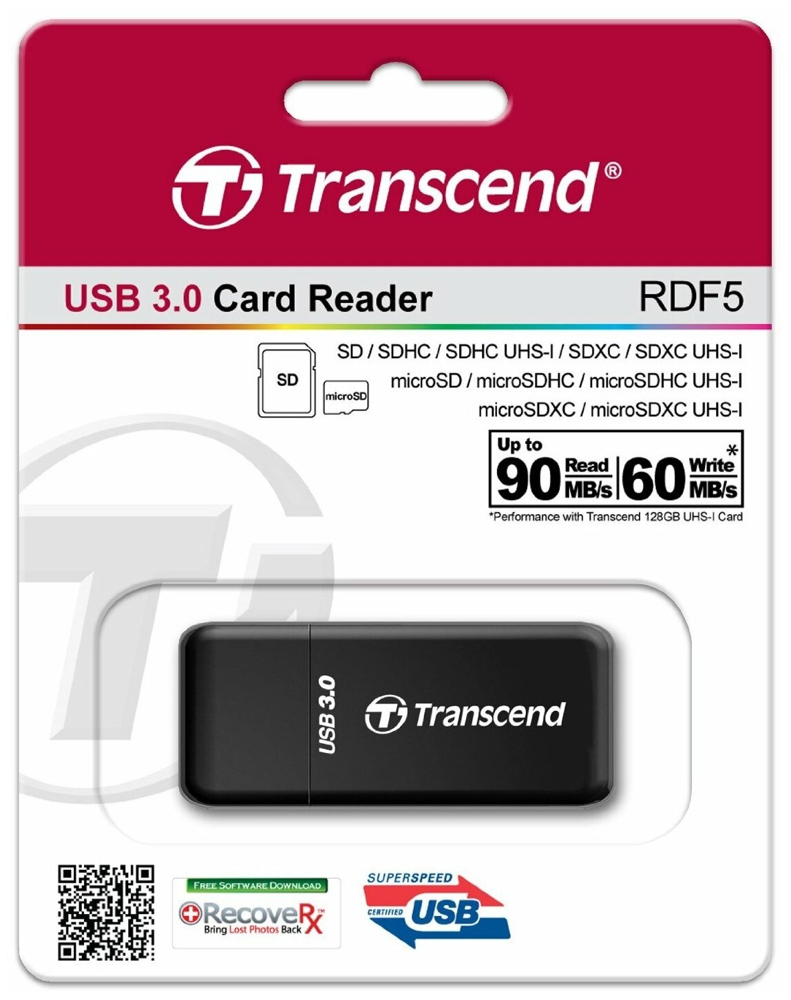 Карт-ридер Transcend Multy Card Reader USB 3.0 TS-RDF5K