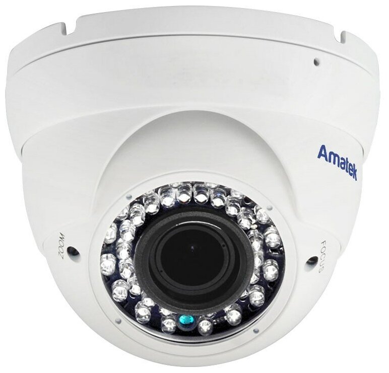 Видеокамера IP купольная вандалозащищенная 4Мп Amatek AC-IDV403EVMX 2.8-12 mm 7000662