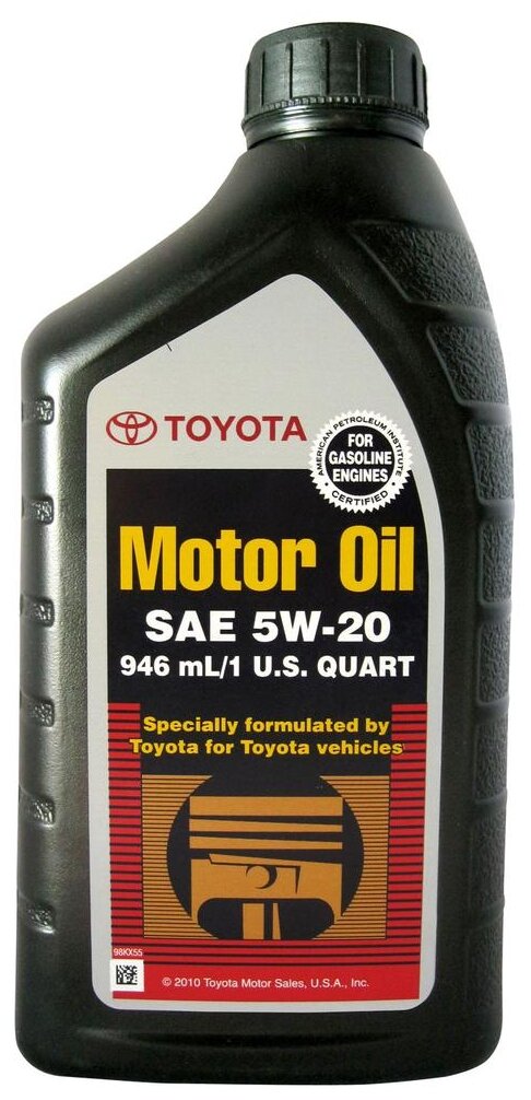 Моторное масло Toyota Motor Oil 5W-20 (946 мл) 00279-1QT20-6S