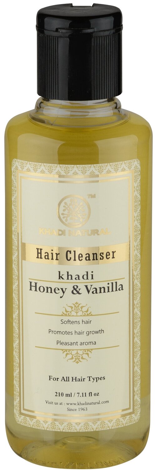 Khadi Natural шампунь для восстановления и роста волос Мед и Ваниль, 210 мл