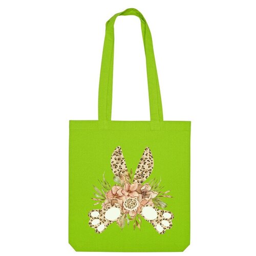 Сумка шоппер Us Basic, зеленый сумка милый леопардовый кролик цветочный принт зеленый