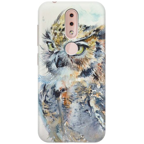 фото Re:paчехол - накладка artcolor для nokia 4.2 с принтом "красочный филин"